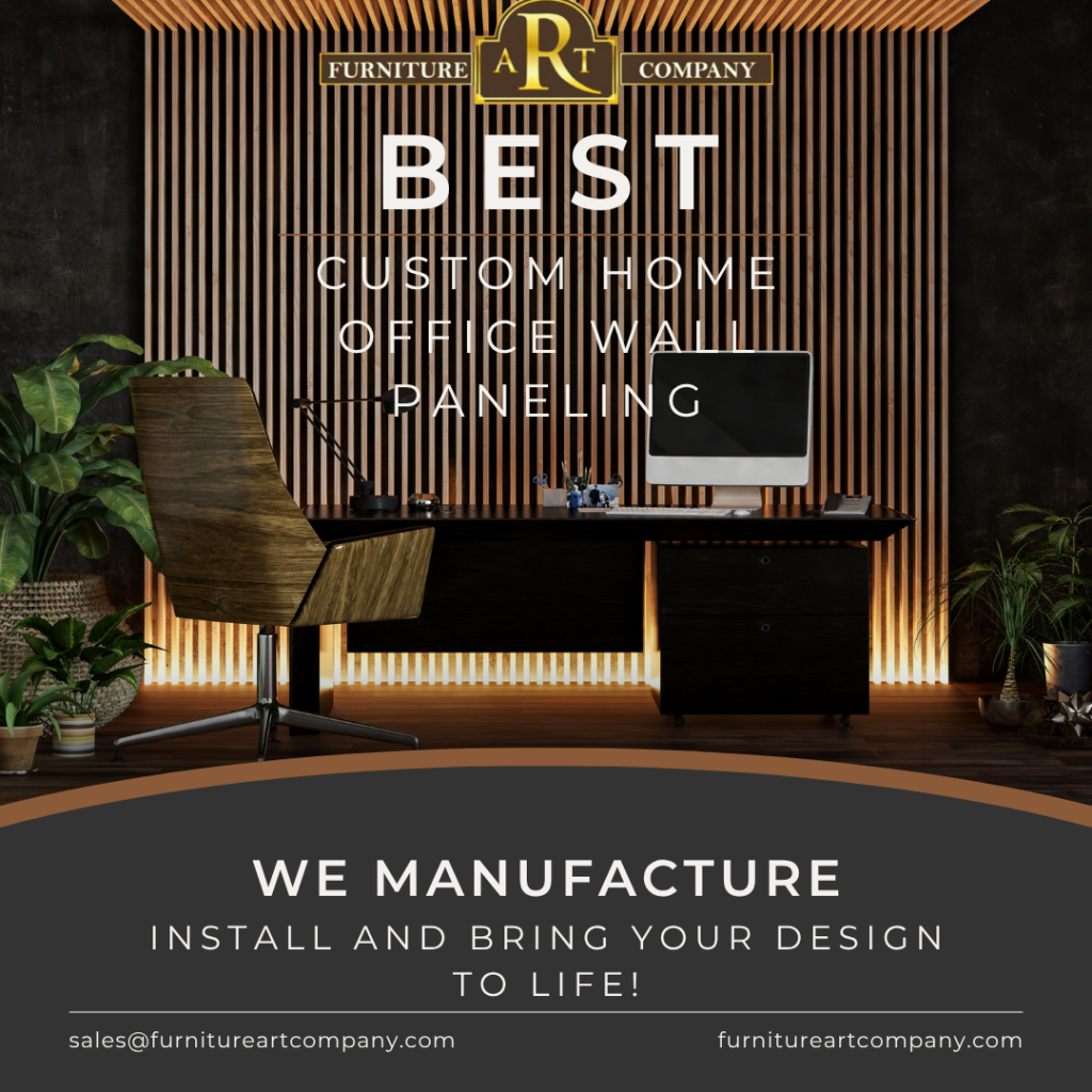 custom home office wall paneling
